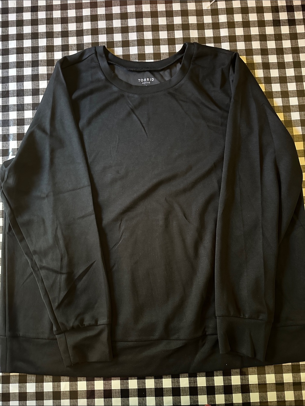 torrid Black Long Sleeve Crew Top